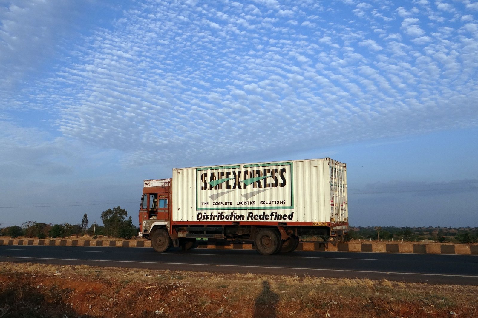 Bike transport truck on Indian highway